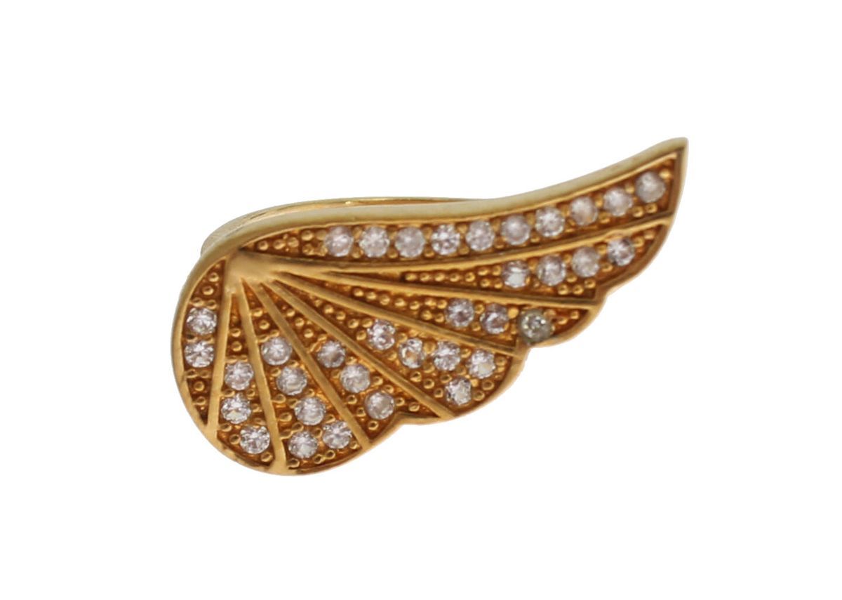 Statement-Ring mit kristallebesetztem Flügel