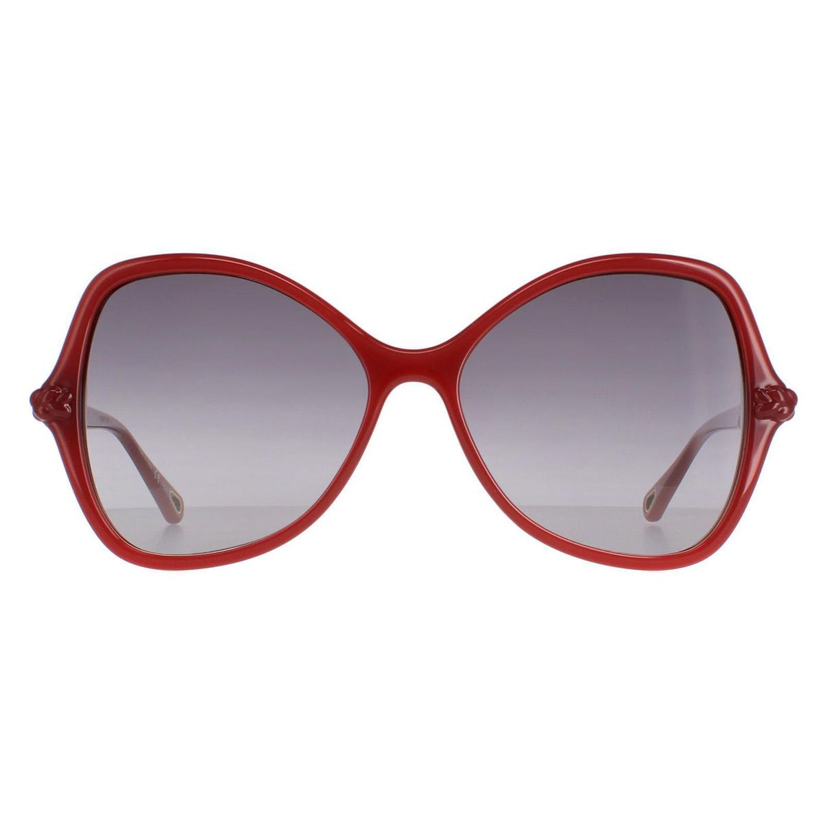 Oversize-Schmetterlingssonnenbrille mit geflochtenen Bügeln