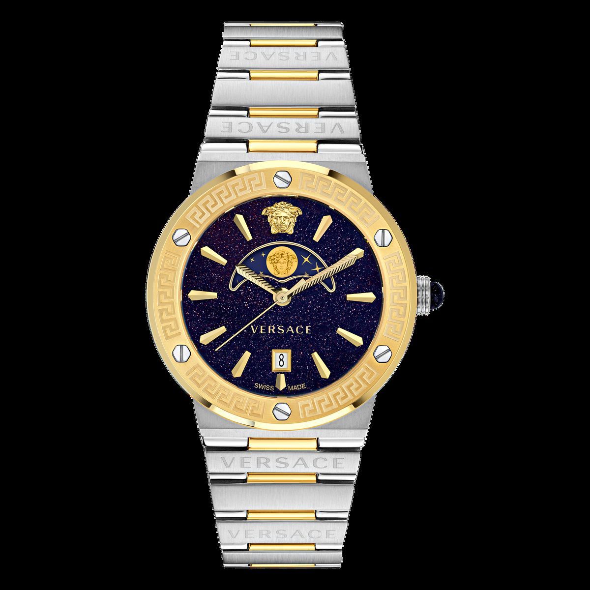 Greca Logo Mondphasen Uhr