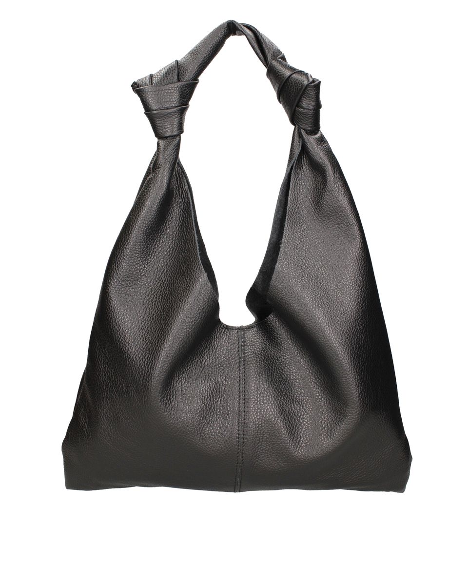 Lässige Leder-Schultertasche mit Knotendetail