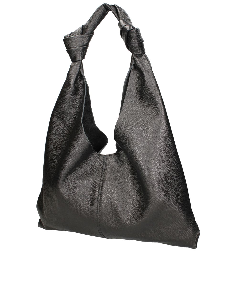 Lässige Leder-Schultertasche mit Knotendetail