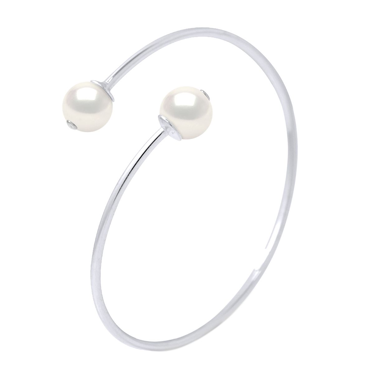 Eleganter Perlen-Bypass-Armreif