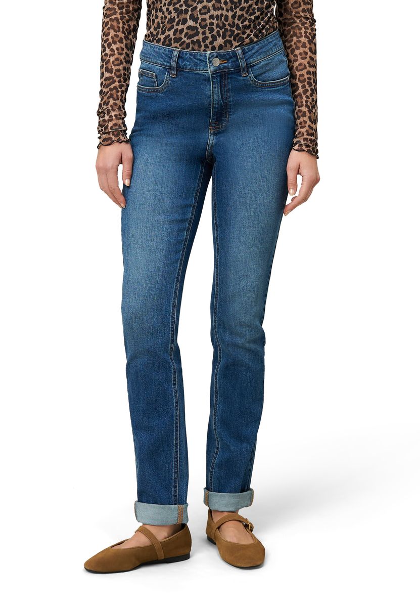 Klassische Straight Leg Denim-Jeans