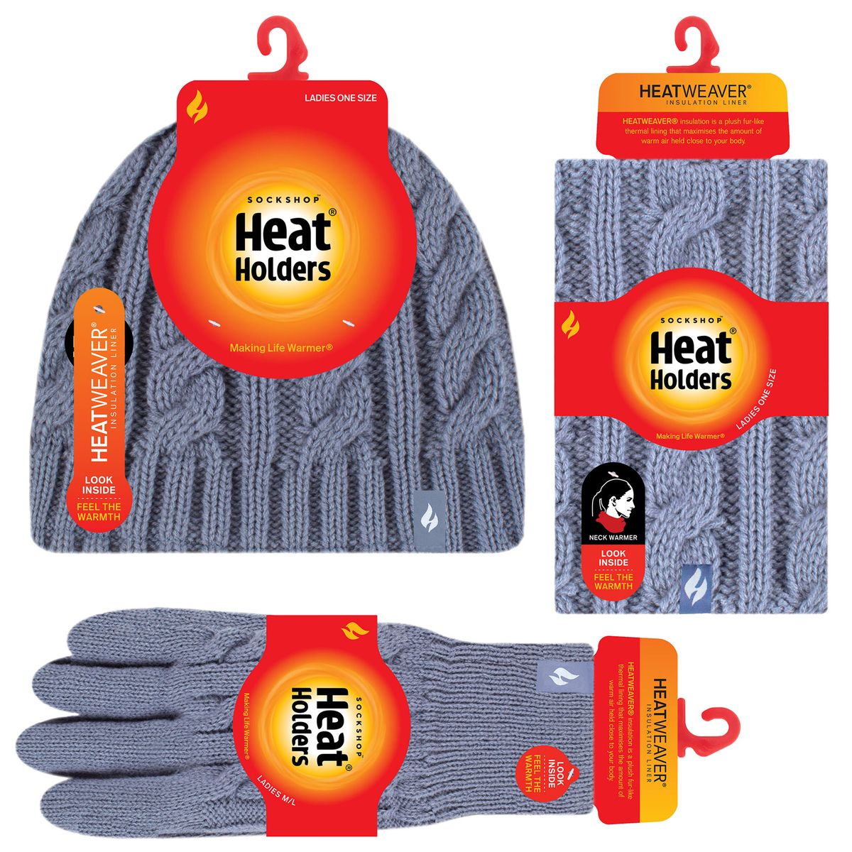 Zopfstrick Winter-Accessoire-Set