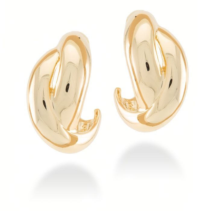 Skulpturale organische Ohrringe in Gold-Optik