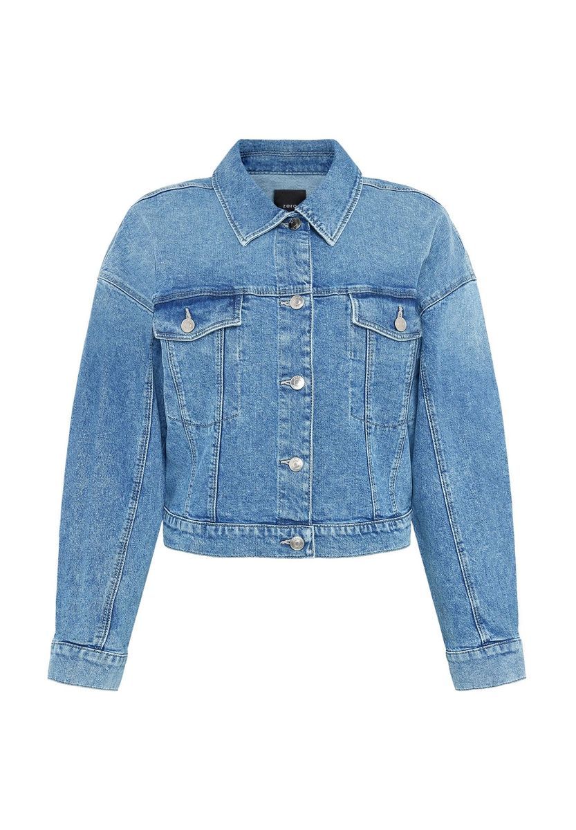 Oversized Jeansjacke mit überschnittenen Schultern