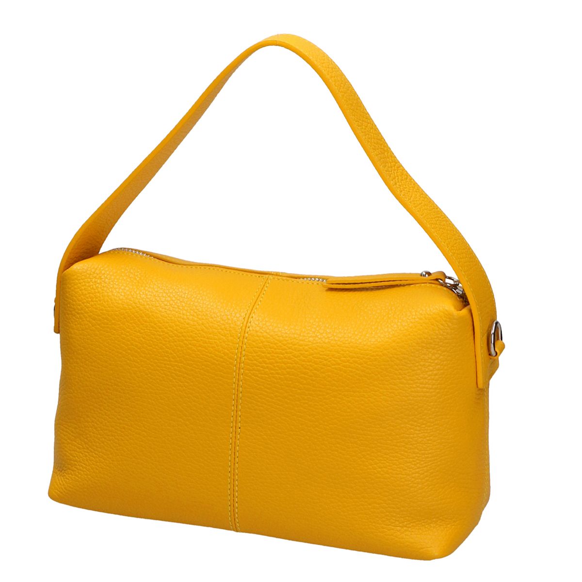 Kastenförmige Handtasche aus Strukturleder