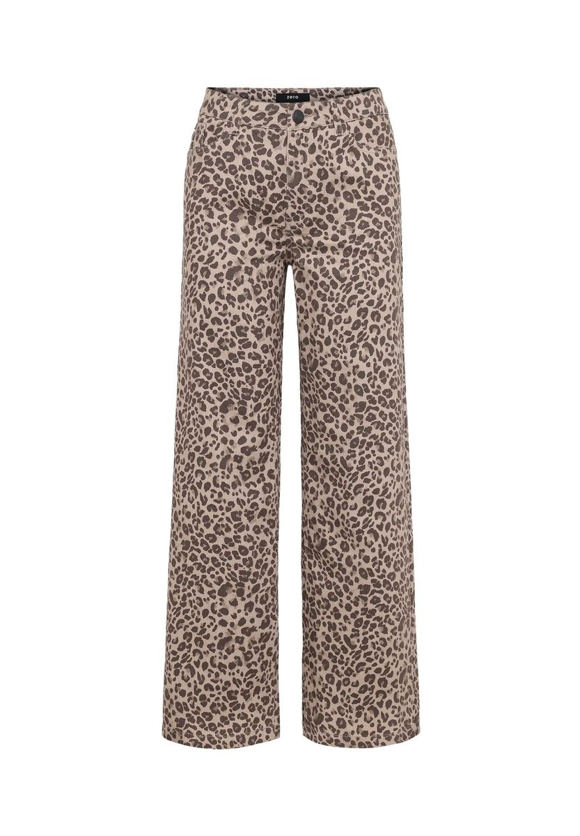 Weit geschnittene Hose mit Leopardenmuster