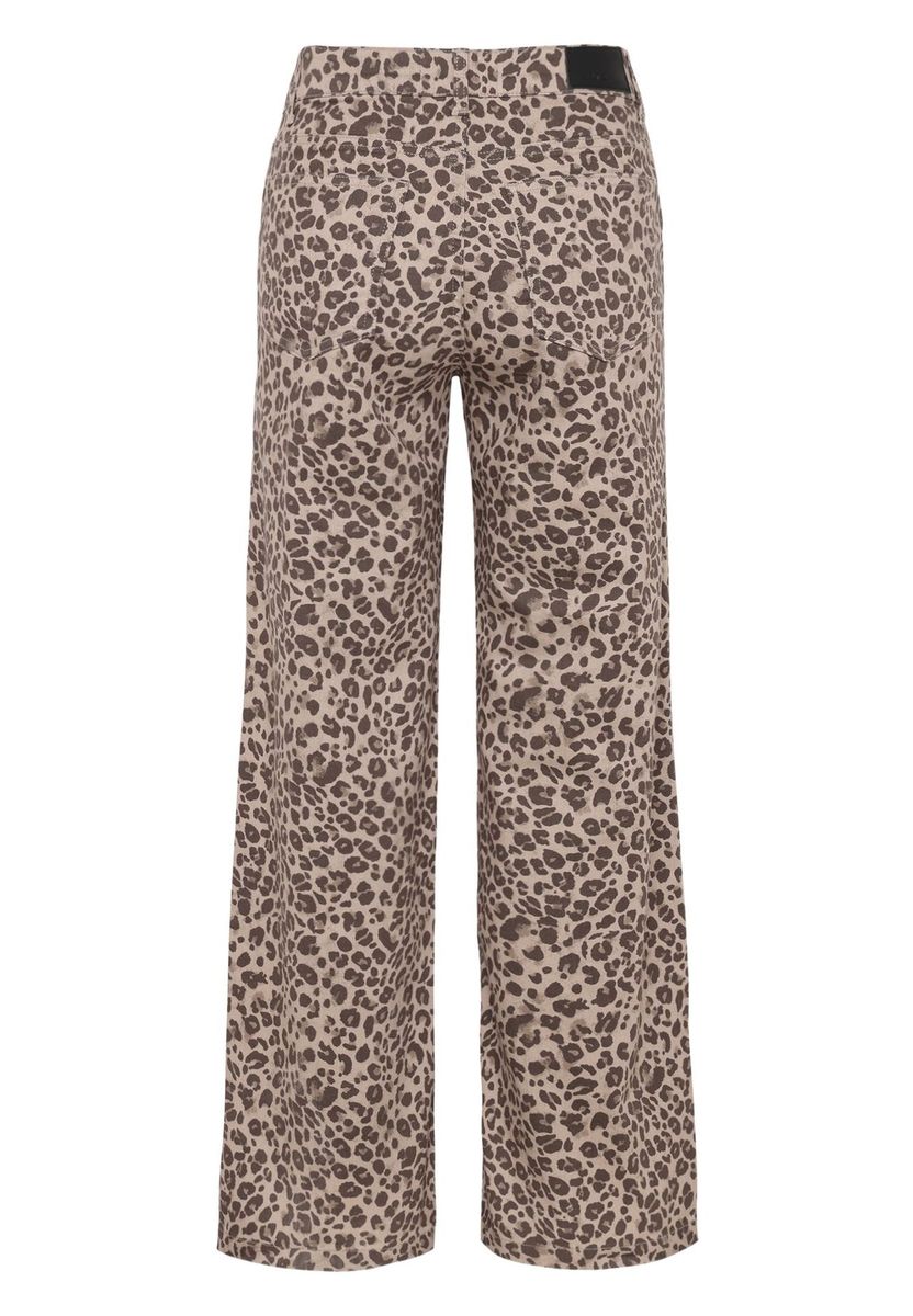 Weit geschnittene Hose mit Leopardenmuster