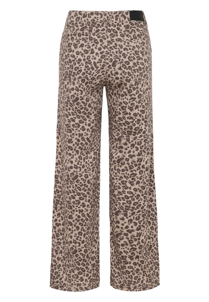 Weit geschnittene Hose mit Leopardenmuster