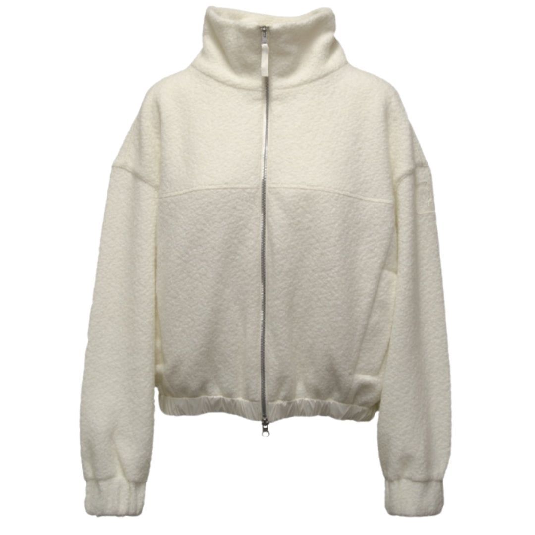 Strukturierte Fleecejacke mit Reißverschluss