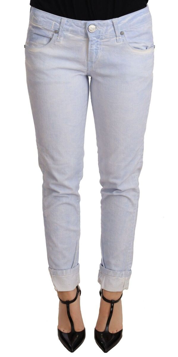 Slim-Fit-Jeans mit umgeschlagenem Saum