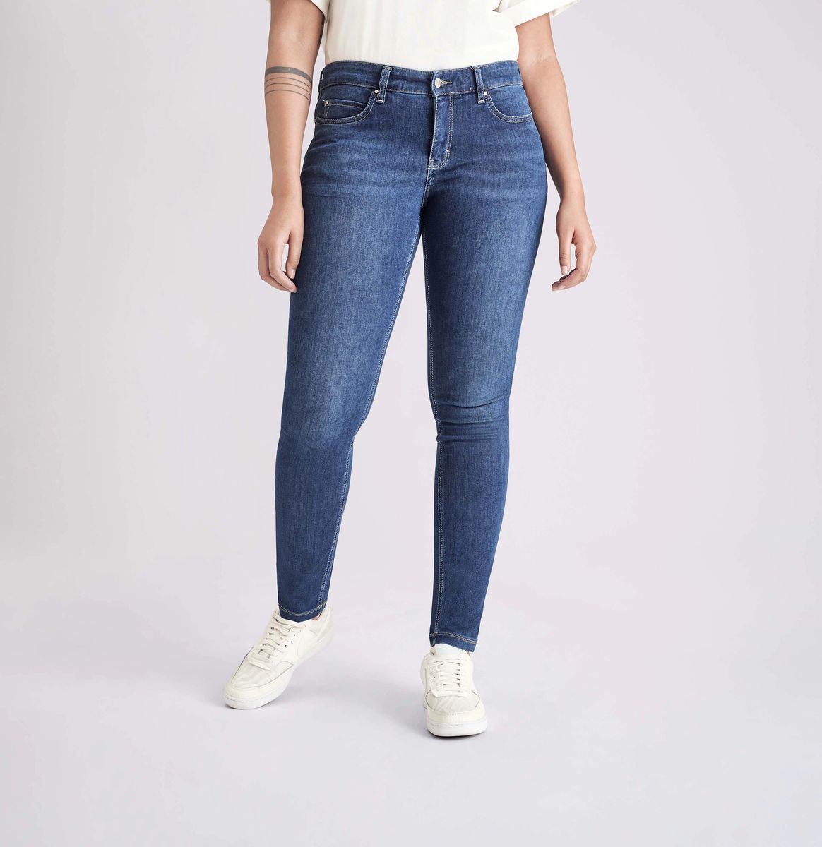 High-Waist-Jeans im Slim Cut