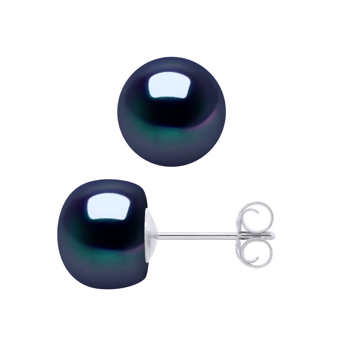 Elegante schwarze Perlenohrstecker