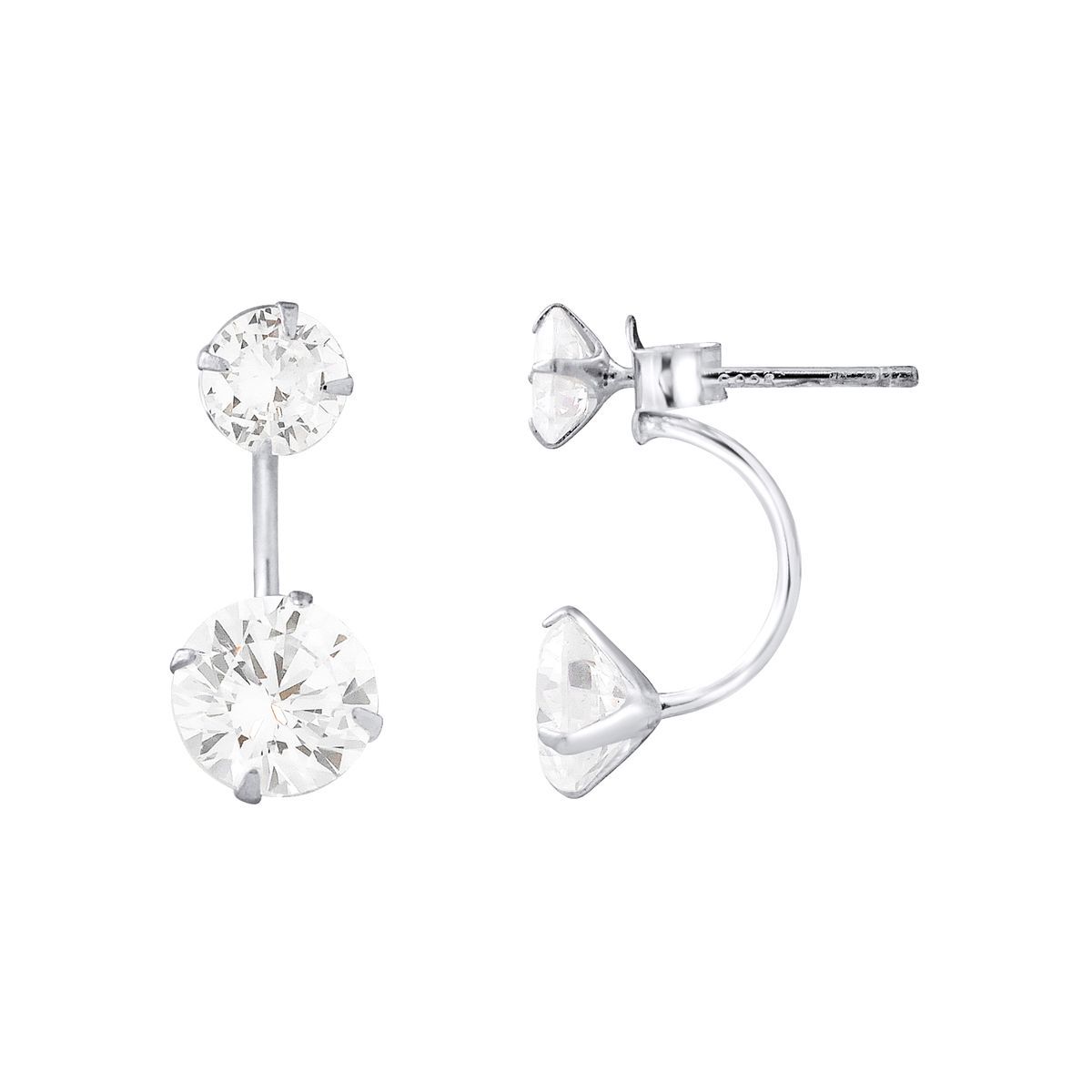 Sterling Silber Zirkonia Ohrjacken