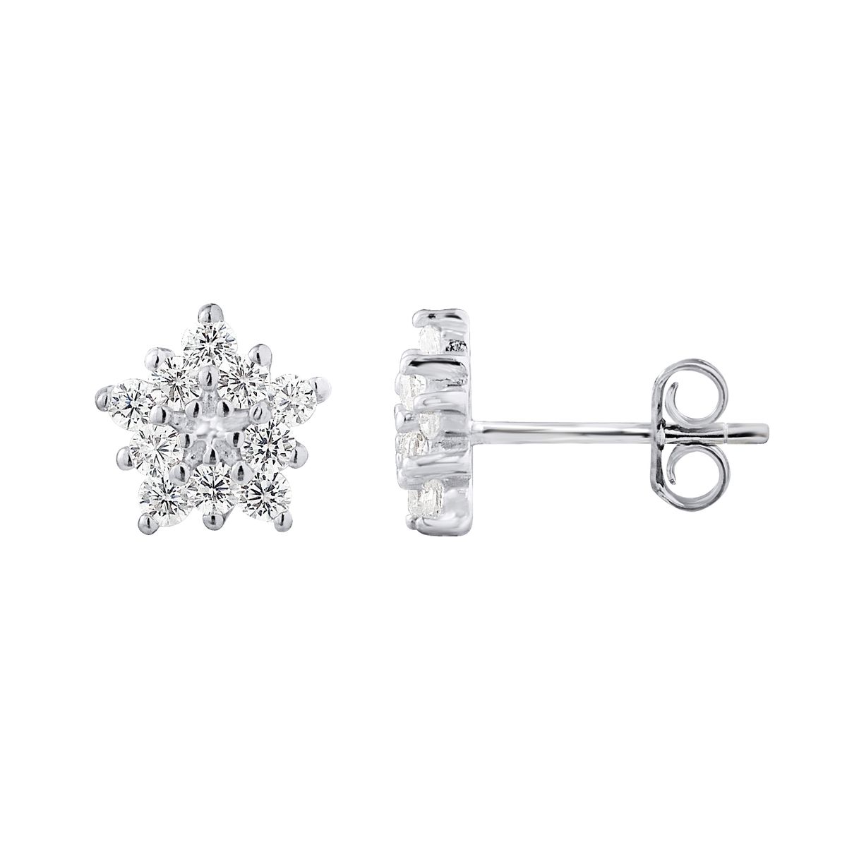 Sterling Silber Zirkonia Ohrjacken