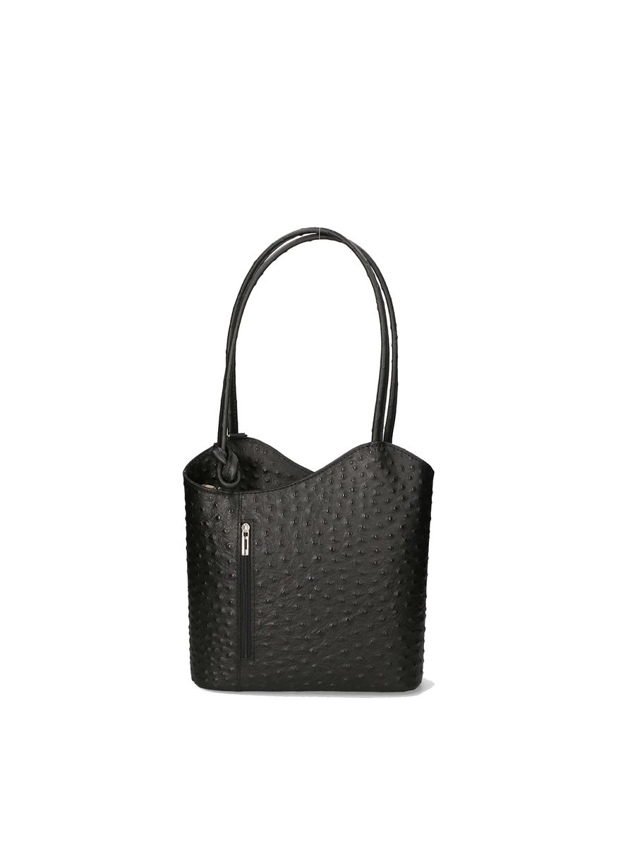 Umwandelbare Straußenleder-Rucksack-Tasche