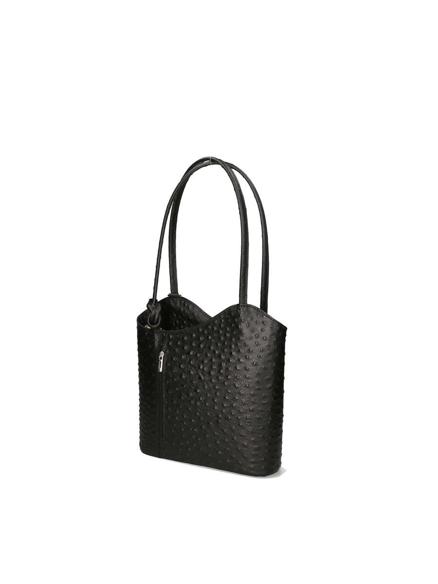 Umwandelbare Straußenleder-Rucksack-Tasche