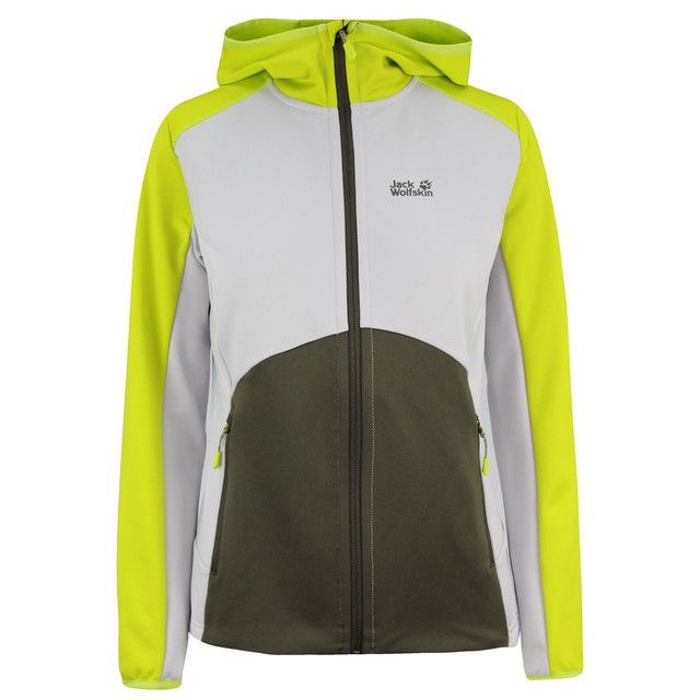 Sportliche dreifarbige Fleecejacke mit Kapuze