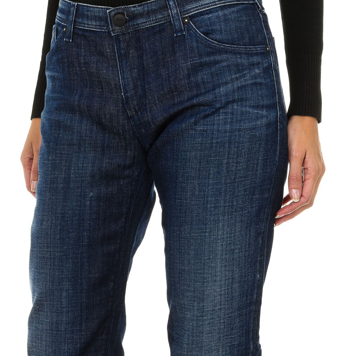 Slim-Fit Jeans mit Distressed-Effekt