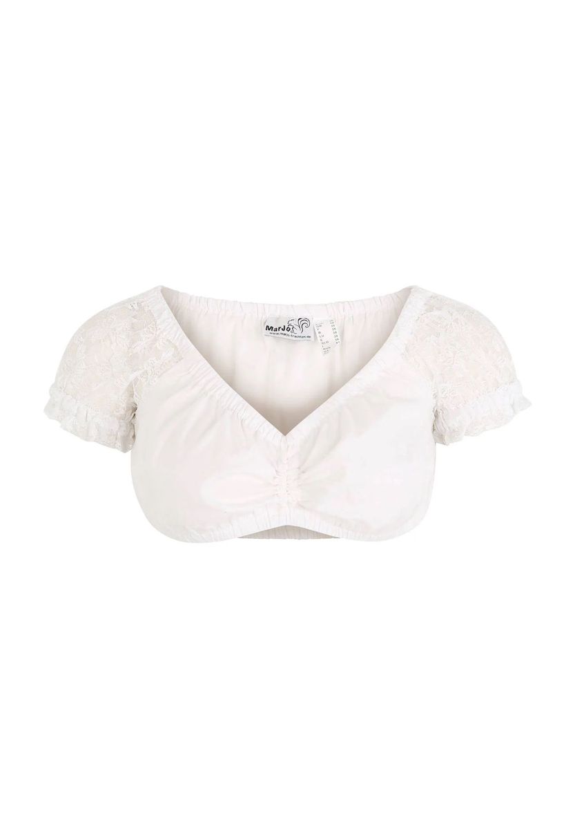 Elegante Dirndlbluse mit Spitzenärmeln