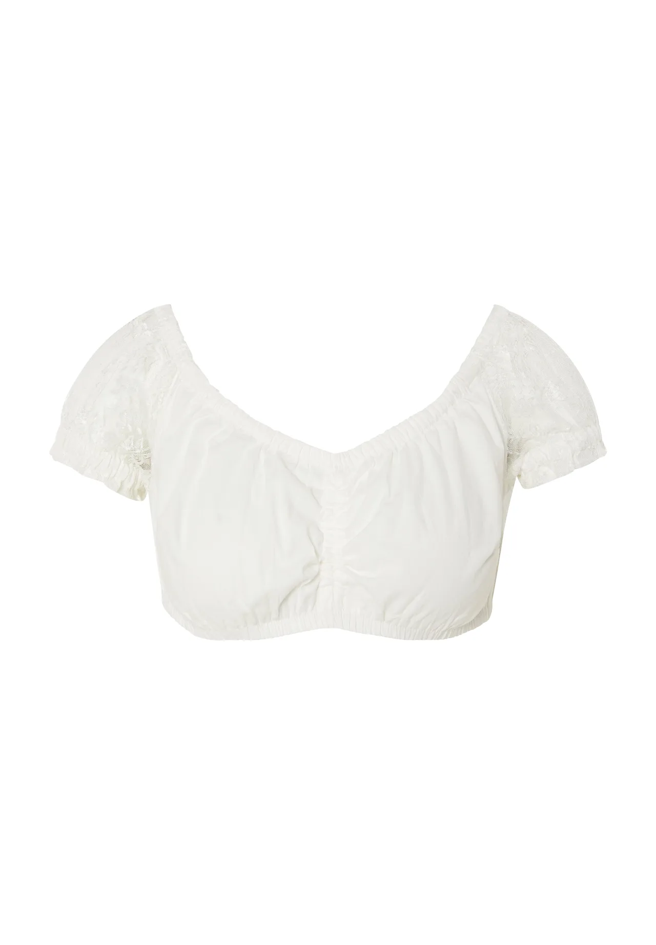 Elegante Dirndlbluse mit Spitzenärmeln
