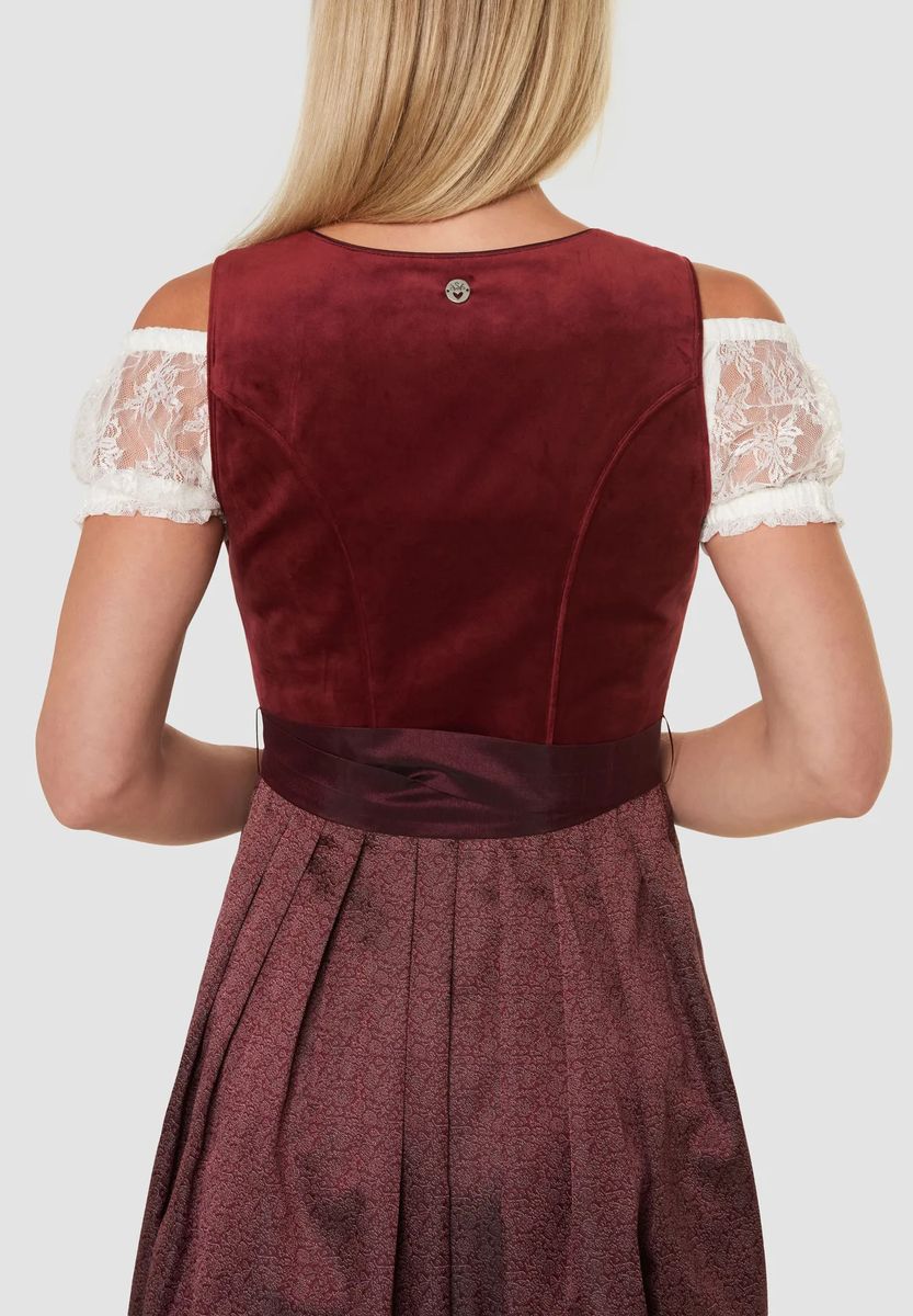 Elegante Dirndlbluse mit Spitzenärmeln
