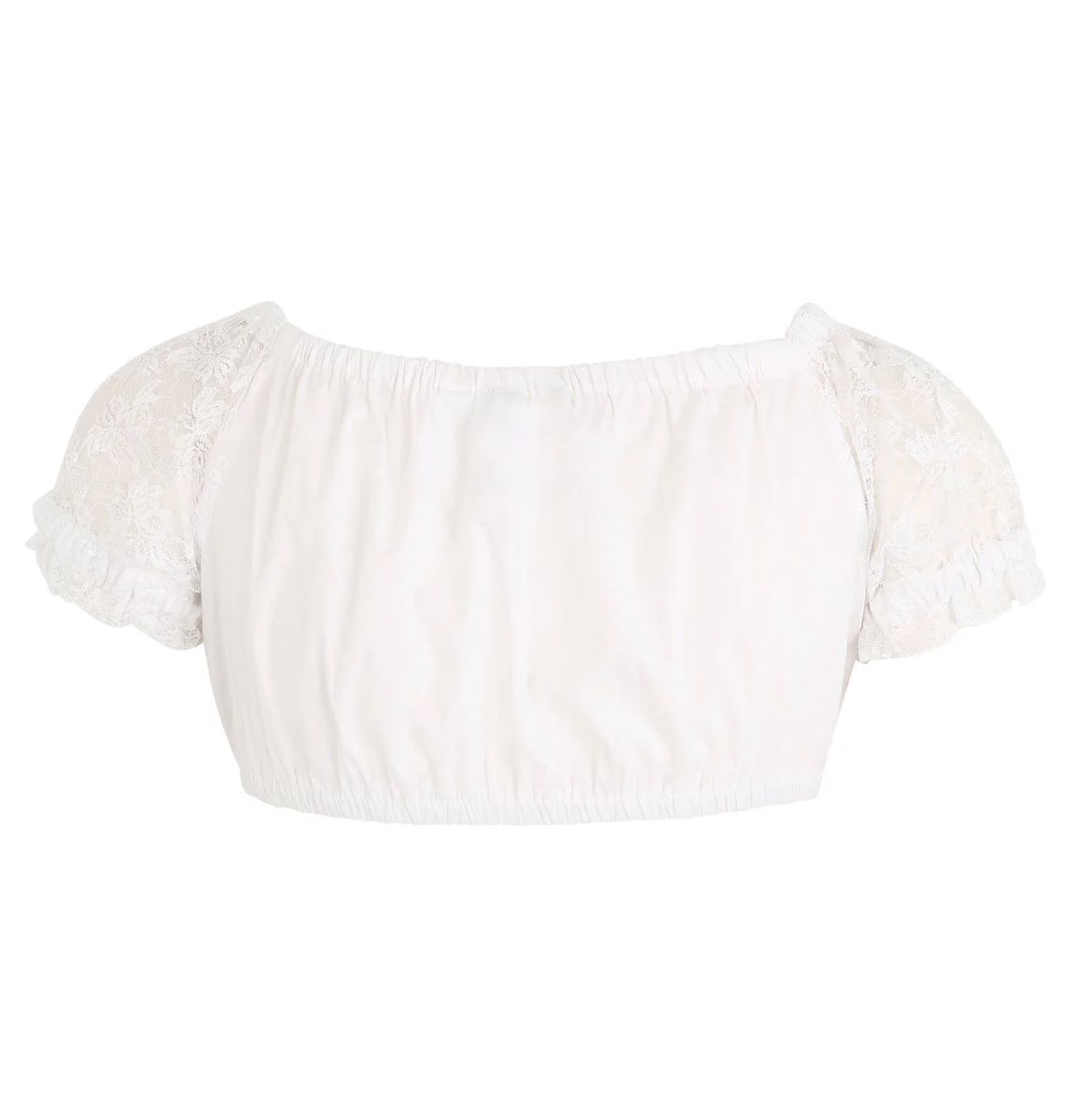 Elegante Dirndlbluse mit Spitzenärmeln