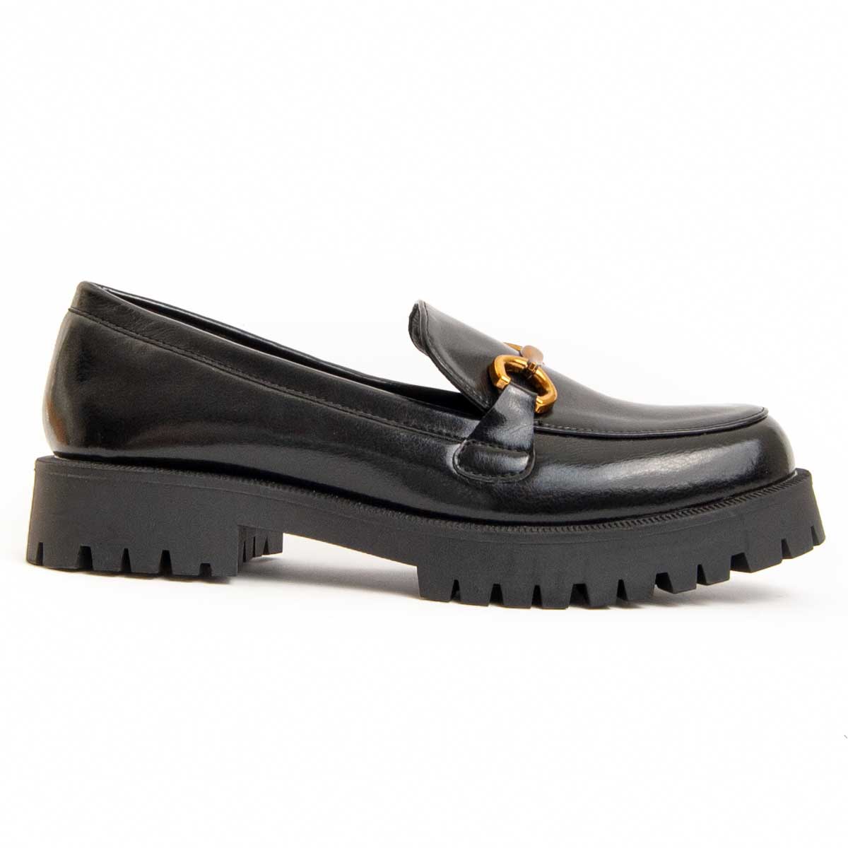 Plateau-Loafer mit Trensenspange