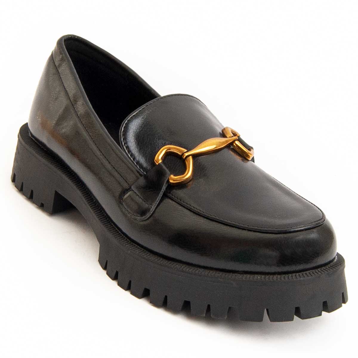 Plateau-Loafer mit Trensenspange