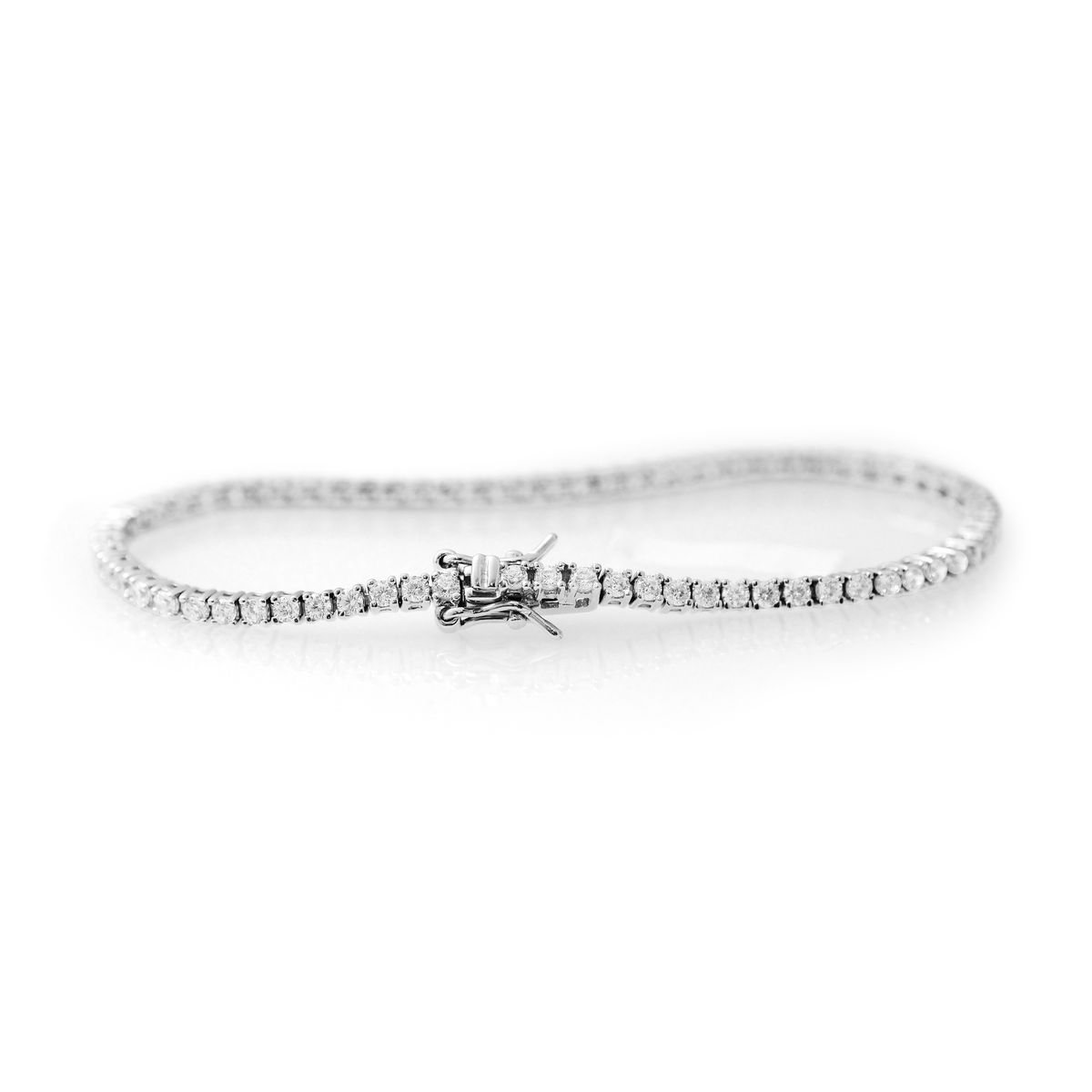 Funkelndes Zirkonia Tennisarmband aus Silber