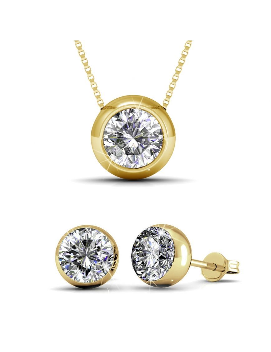 Minimalistisches Schmuckset mit Zargenfassung