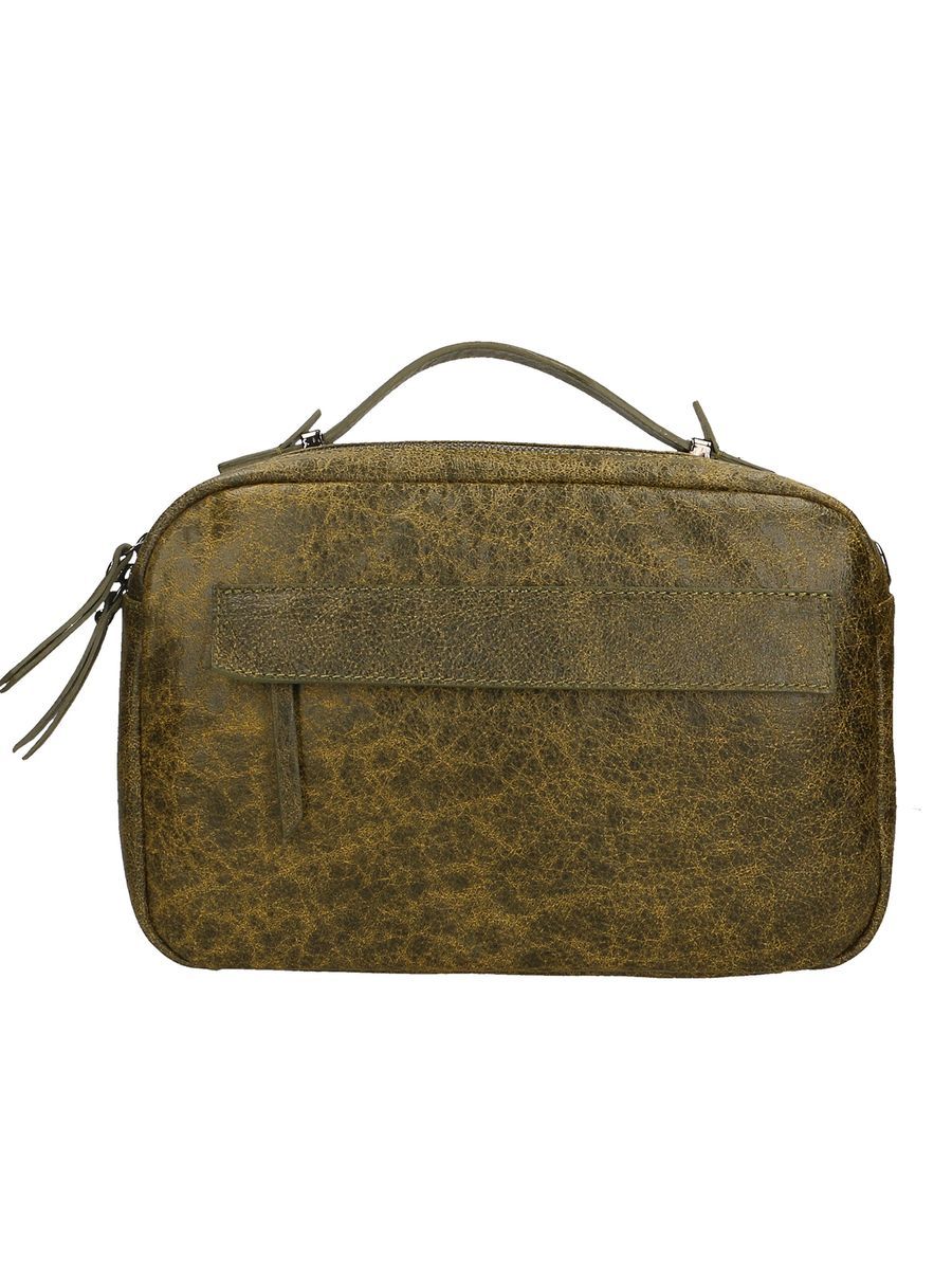 Strukturierte Handtasche aus gealtertem Leder