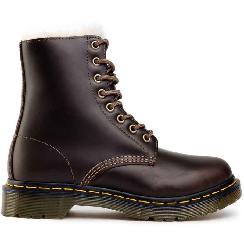 Gefütterte Lederstiefel zum Schnüren