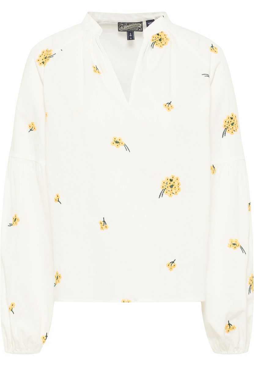 Bestickte Baumwolltunika mit Blumenmuster