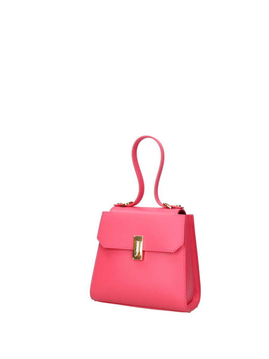 Strukturierte italienische Leder-Henkeltasche