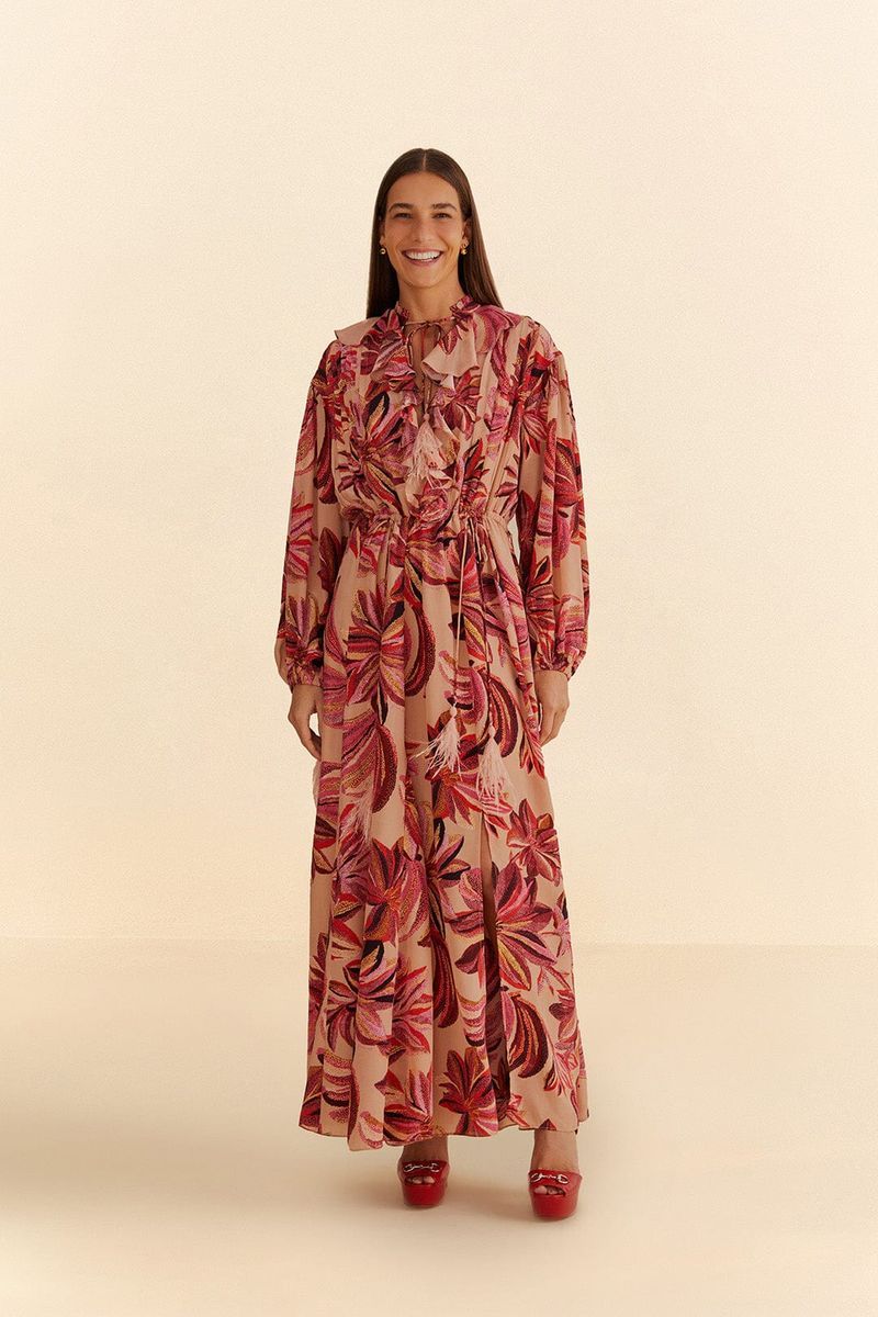 Fließendes Maxikleid mit Blumenprint