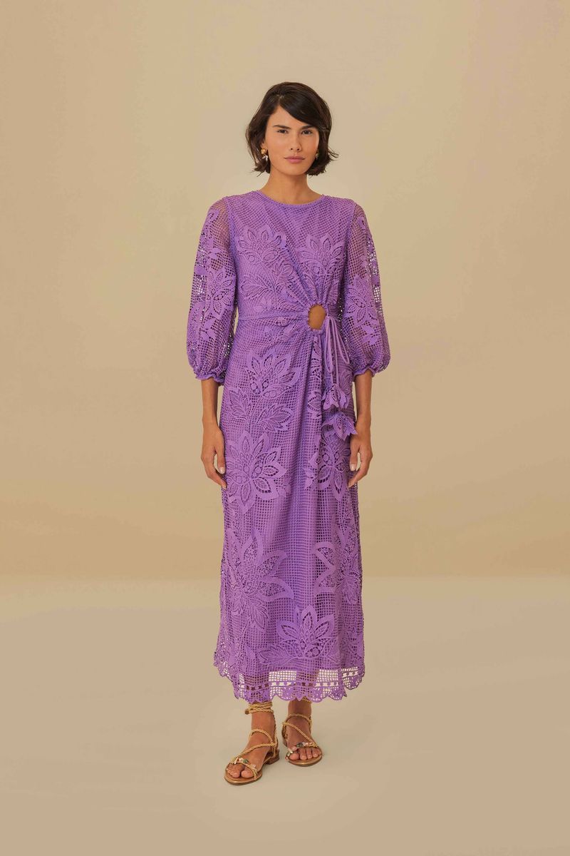 Midikleid aus Guipure-Spitze mit Cut-out