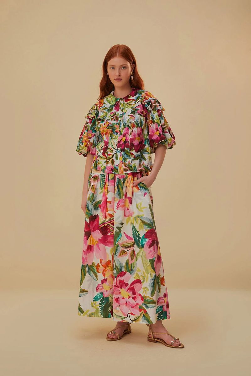Boho-Maxirock mit Blumenprint