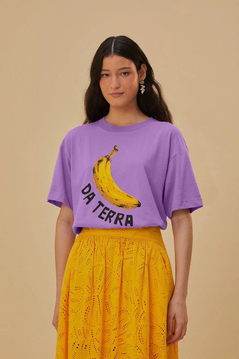 Bio-Baumwoll-T-Shirt mit Bananen-Grafik