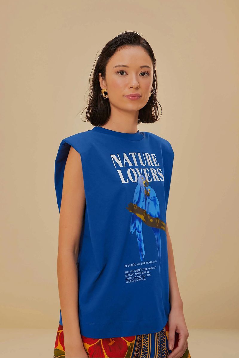 Nature Lovers T-Shirt mit Schulterpolstern