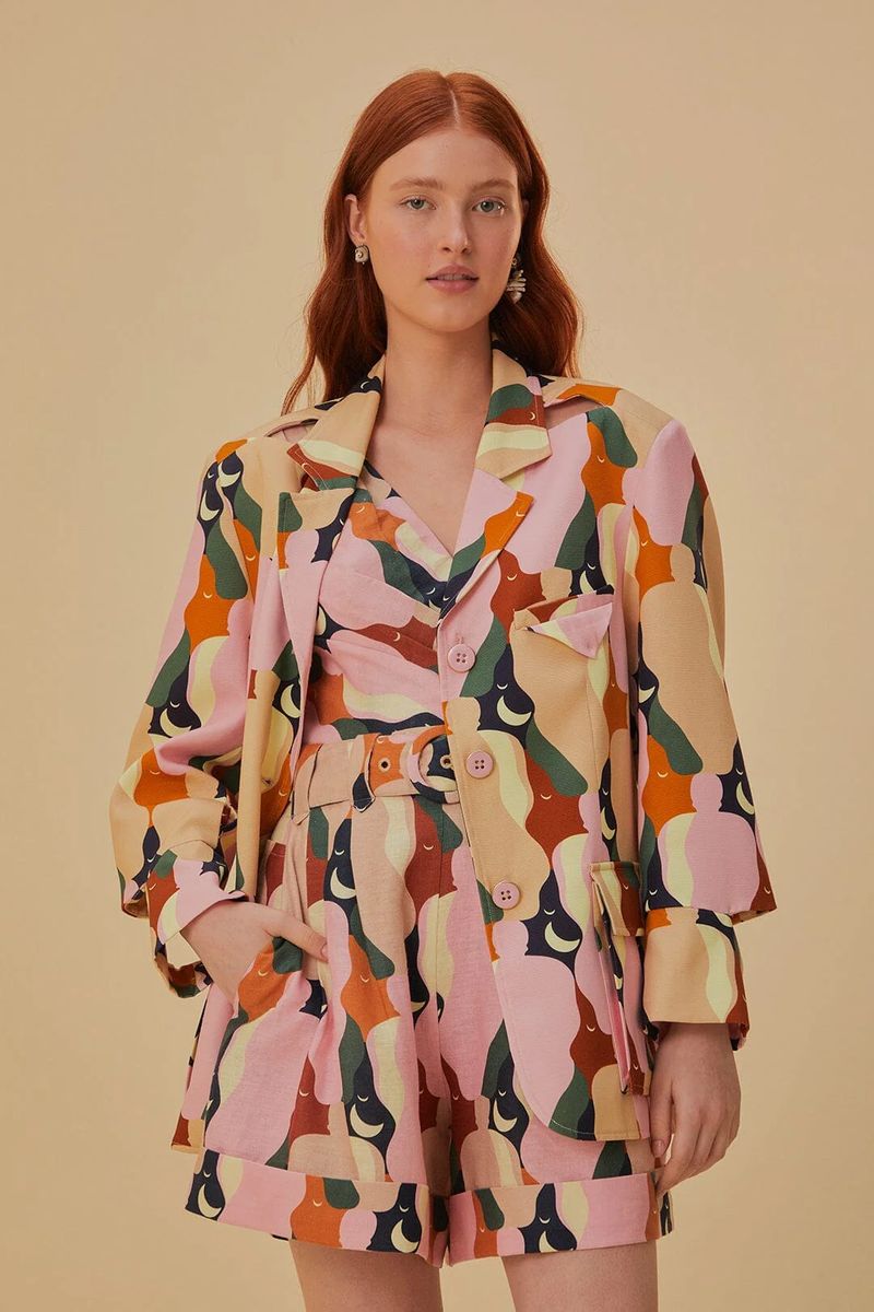 Abstrakter Print-Blazer The Kiss