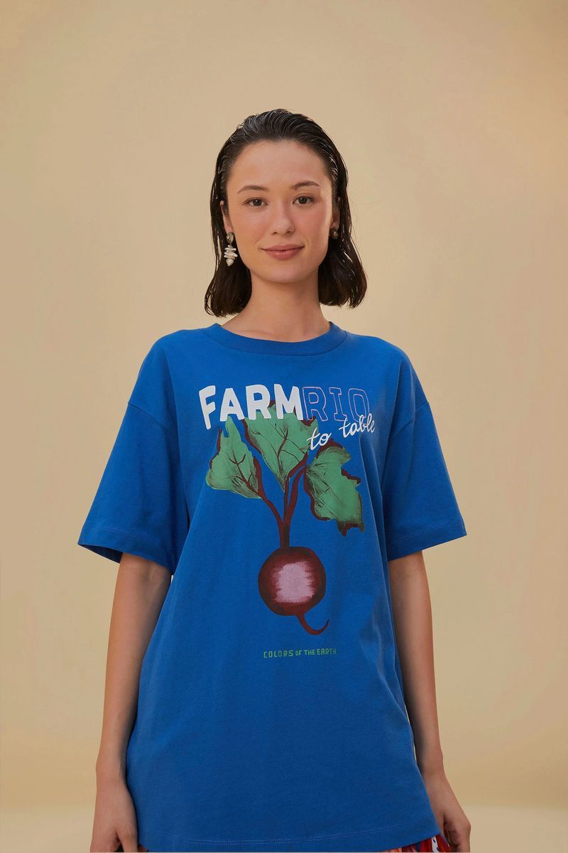 Verspieltes Bio-T-Shirt mit Rüben-Grafik