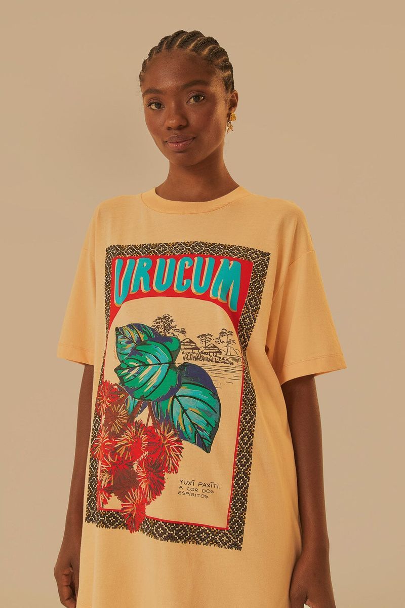 Lockeres Baumwoll-T-Shirt mit Grafikprint