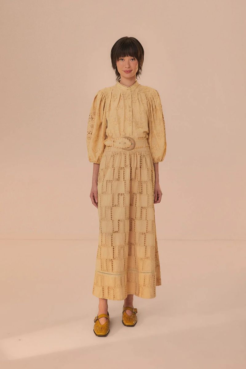 Bestickter Crochet-Midirock