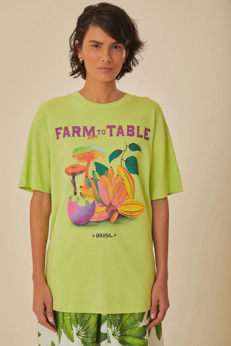 Grafik-T-Shirt mit tropischen Früchten