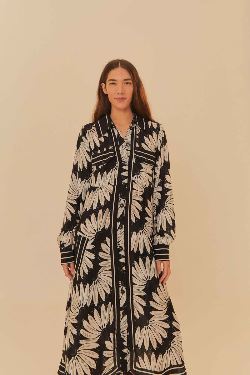 Maxikleid mit grafischem Muster