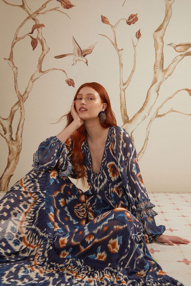 Luftiges Maxi mit Ikat-Muster