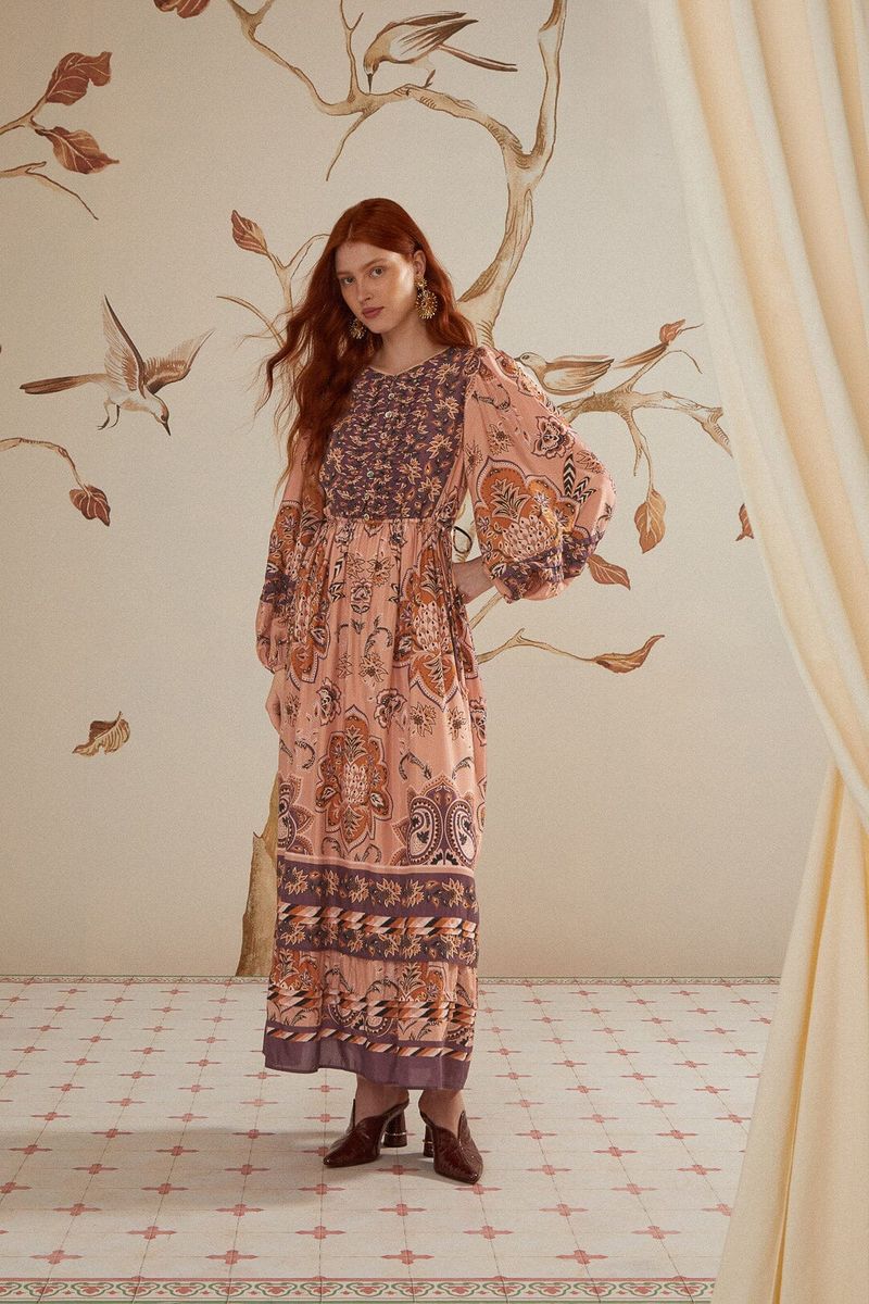 Maxikleid mit Glam-Tapisserie-Print