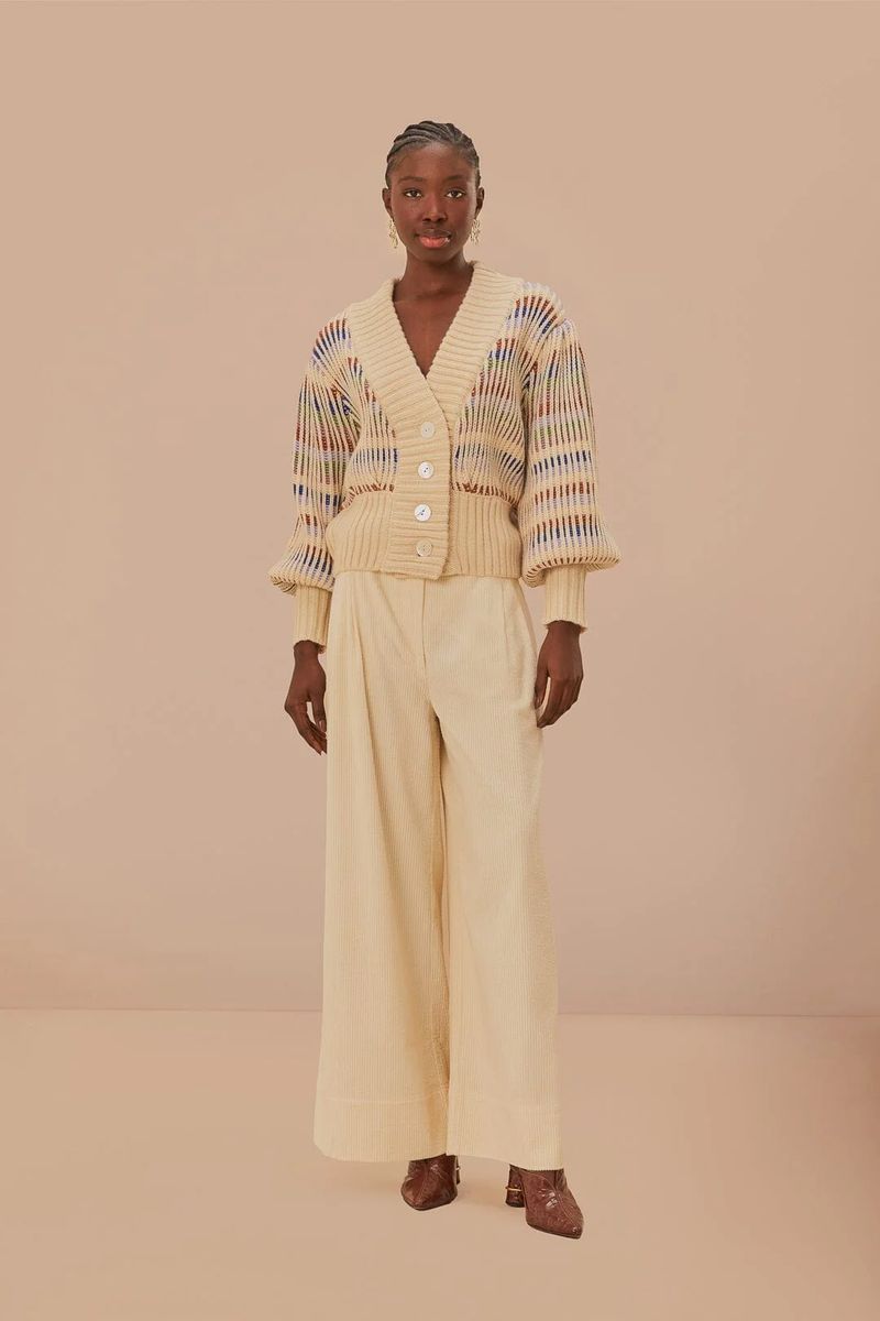 Strick-Cardigan mit markanten Stichen